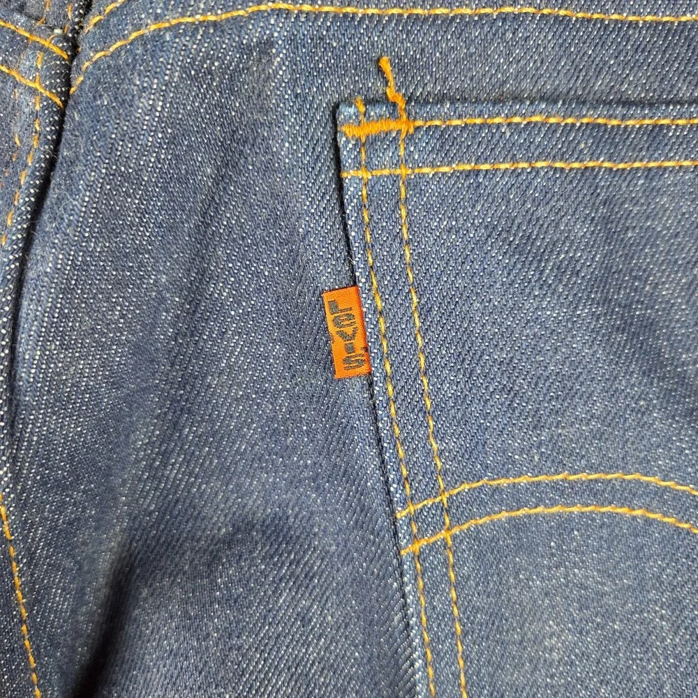 Vintage Levis 517 Jeans Mens 38x34 (37x33) Blue Orange Tab Bootcut‎ USA 80s